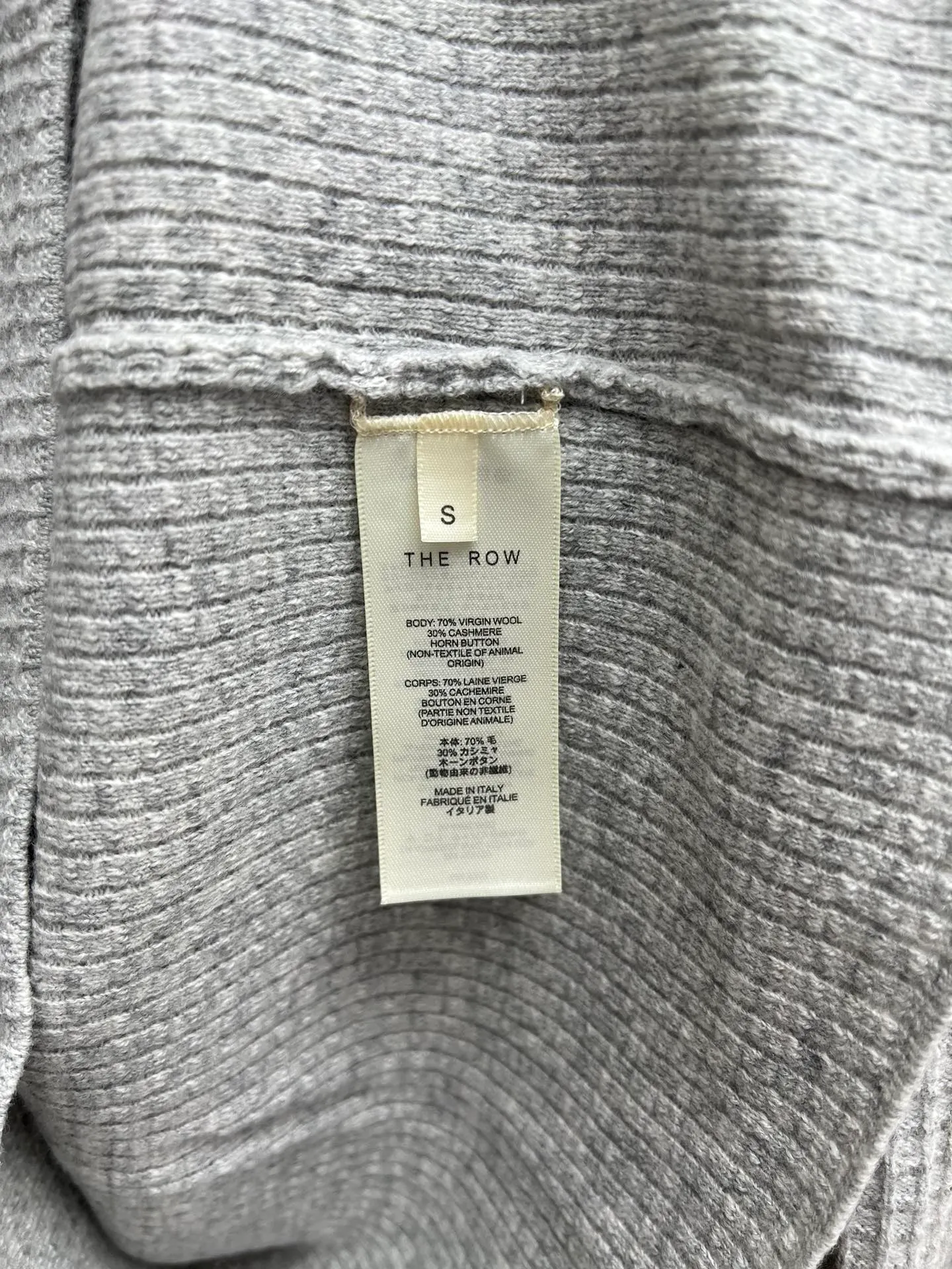 THE ROW 25ss New Arrival Light Gray Sizes：S.M.L.XL.